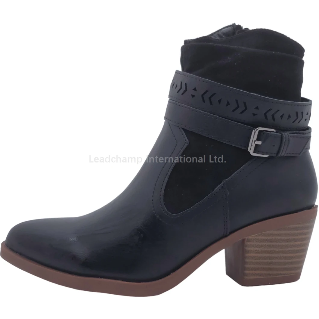 Women′s Long Boots Casual Shoes Low Heel Knee-High Lady Boots
