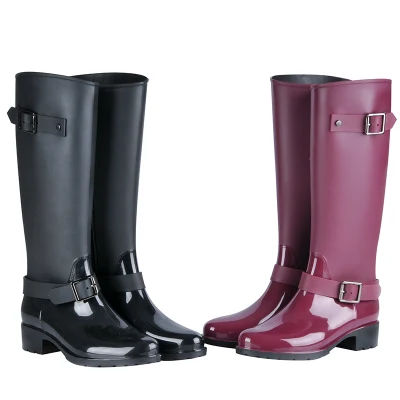 Mode Regen Stiefel Weibliche Wasserdichte Rutschfeste Lange Wasser Schuhe Frauen Damen Regen Stiefel für Großhandel