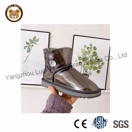 Neue lange flache Schnür-Durable Outdoor-Luxus-Schneestiefel Damen Winterstiefel