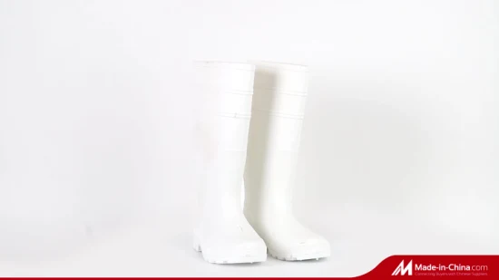 Günstige weiße PVC-Stiefel, Injektionsgelee-Regenstiefel