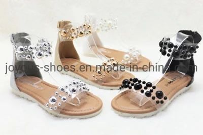 Kinder Dame Damen Mädchen Kinder 2023 Neueste Mode Designer Luxus Elegante Süße Schuhe Perlen Perlen Nieten Party Keil Platfrom Sandalen Sommer Schuhe Sandalen
